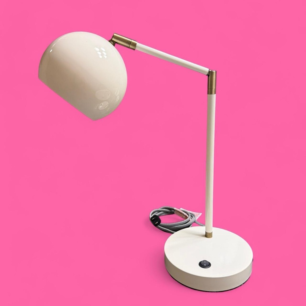 ikea white desk table lamp with adjustable arm!